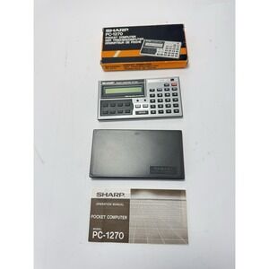Sharp PC-1270 Pocket Computer with Box, Instructions & RAM Card 16